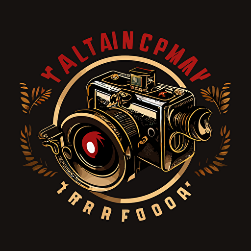 logo for film camera vector design