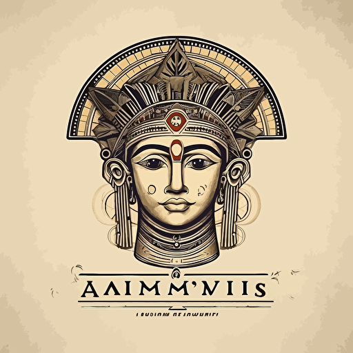 logo design, virtual museum project named "sanmiras", ai format, vector art, logotype, 2d