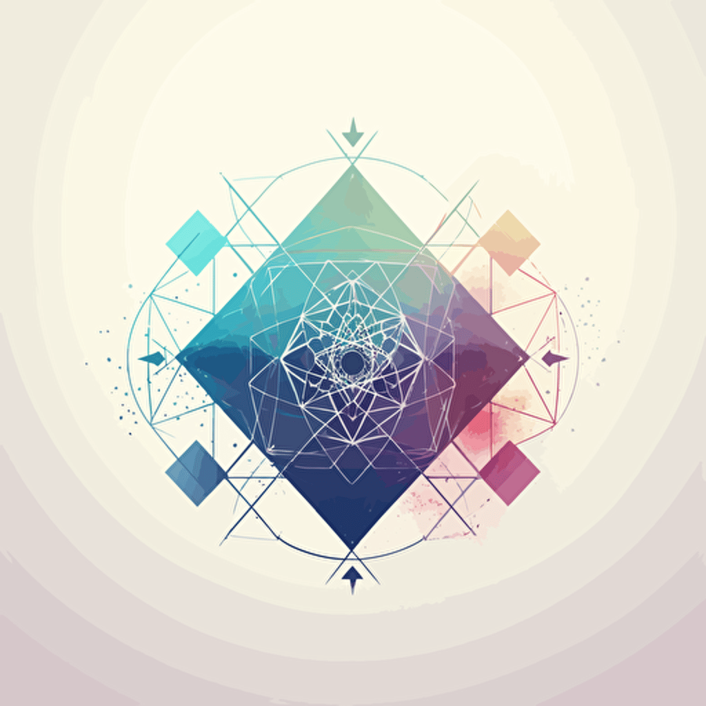 sacret geometry, meditation, ZEN, geometric, vector, flat design, minimalism. rgb, gradient