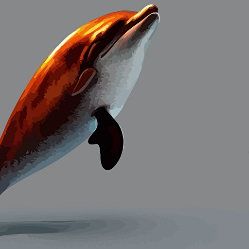 3d render houdini 3d octane 3d glass figure dolphin