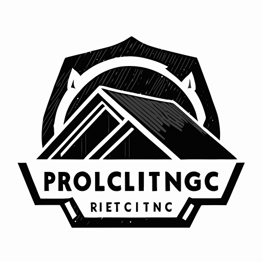 simple modern iconic logo of roofing construction black vector, on white background