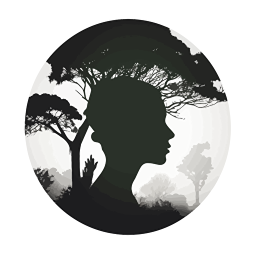 Create a silhouette::3 of a olive branch,minimalistic design,cartoon style,vector,black and white image,white background