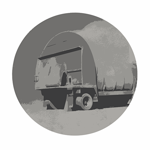 a vector monochromatic logo that includes a concrete truck for a concrete business located in boise idaho
