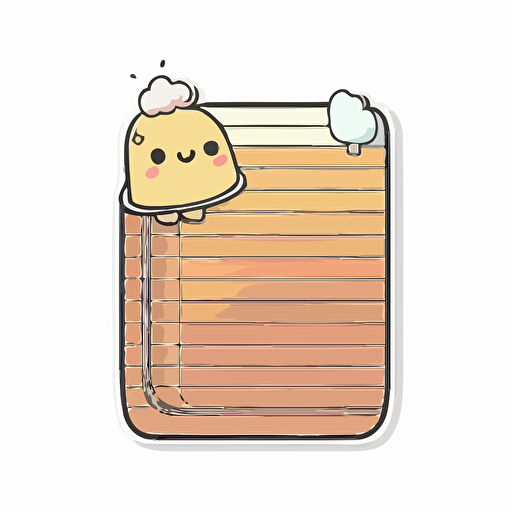 sticker design, lined paper for writing, cute, vector, flat picture