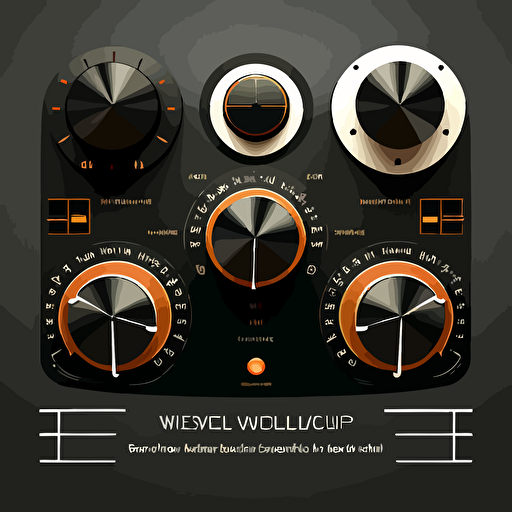 vector volume controls for modern, minimalist, sleek virtual instrument