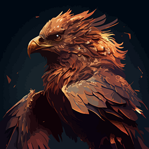 A Griffin as vector artwork, HDR