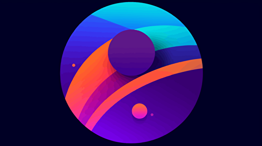 On the planet, AI helps humans learn knowledge, flat, vector, blue purple orange gradient, by Ivan Chermayeff,