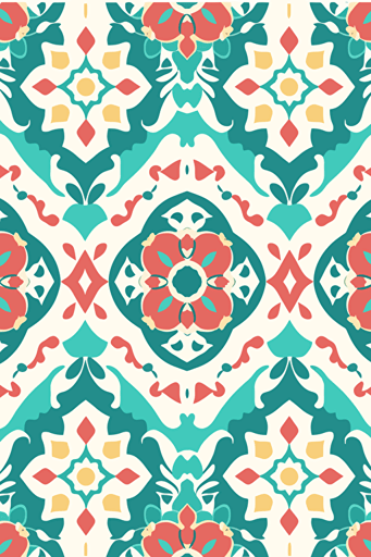 decorative pattern, isolated on white background, vector flat design