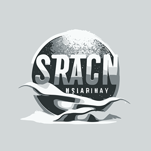 Logo vector illustration of snow and stainless steel