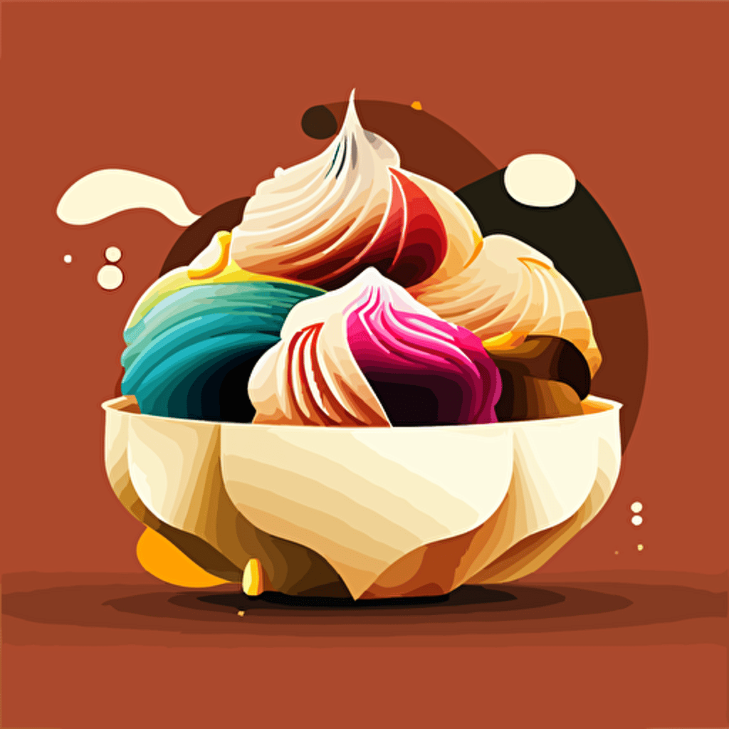 vector art colorful, xiao long bao