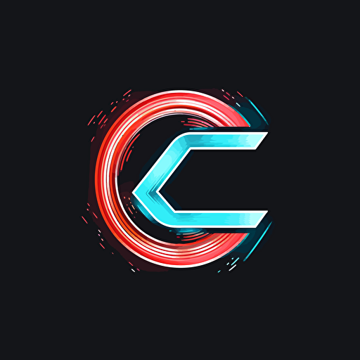 C and Z letters combined logo in a futuristic super simple style, vector letter logo, vector letter simple logo