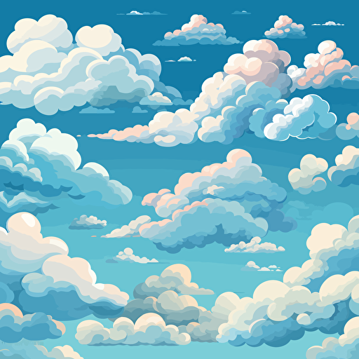 sky small clouds vector