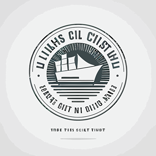 a minimal vector logo design for a mail company called "The Shipping Outlet", white background