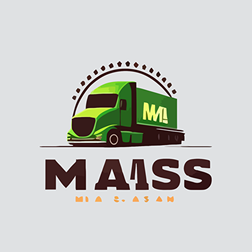 minimalistic vector logo design for MAAS LOGISTICS, it is a young fresh trucking company