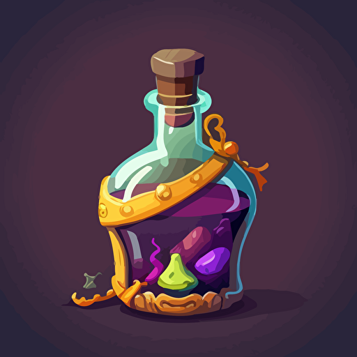 a potion bottle cartoon vector style