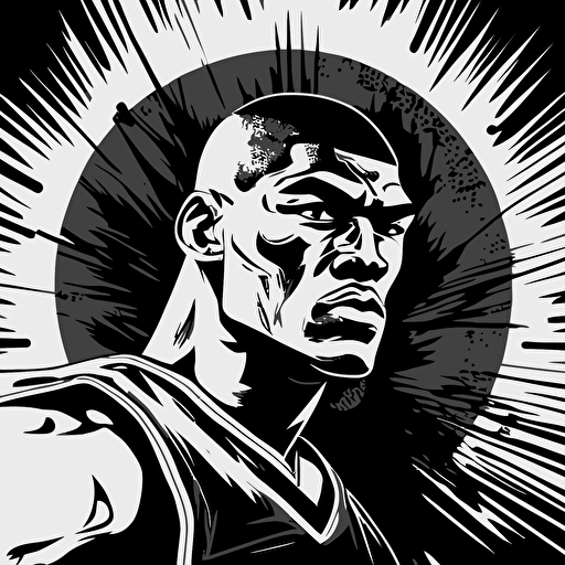 a vector black and white illustration of a basketball, face forward