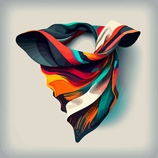 vector illustration of a scarf, colorful
