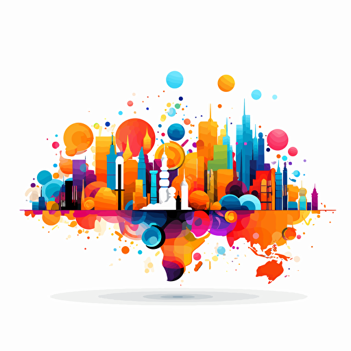 vector design world, white background