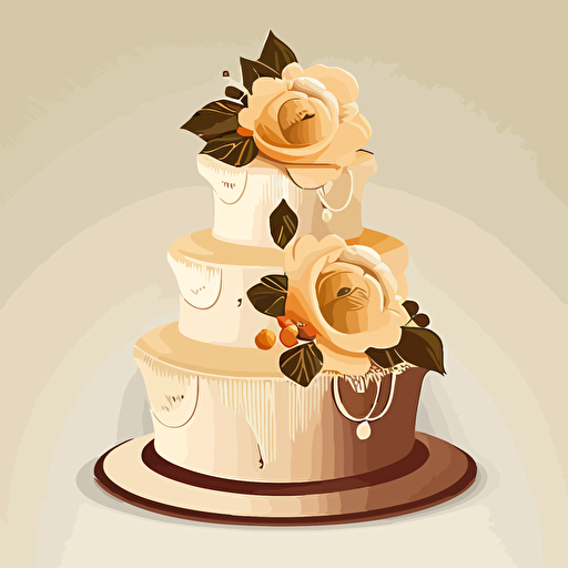 vector wedding cake