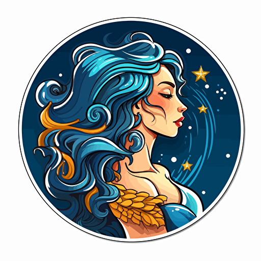 Aquarius vector sticker