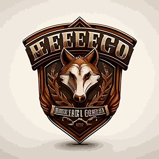 GREED MEDIA logo, with fox sheriff, vector, company logo, vector, white background