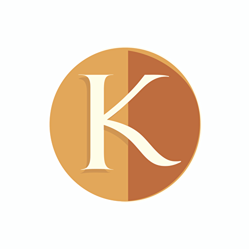 award winning simple k logo, vector, blank background
