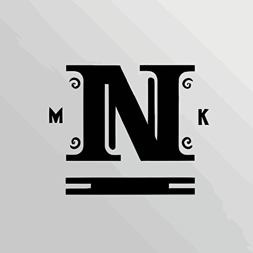 iconic logo, initials "I R M", minimalist, black vector on white background