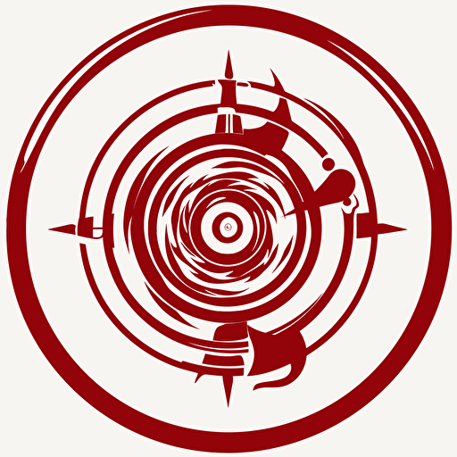 circle vector, target, fountain pen hitting bullseye, logo, transparent background