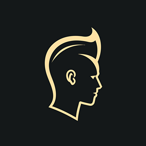 elegant haircut logo, vector, flat, minimalist