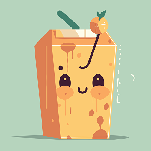 cartoon of a juice carton with a straw, vector, svg