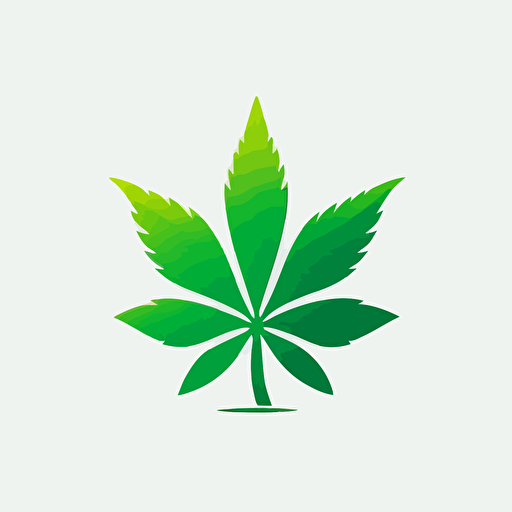 marijuana leaf icon, simple, vector art style