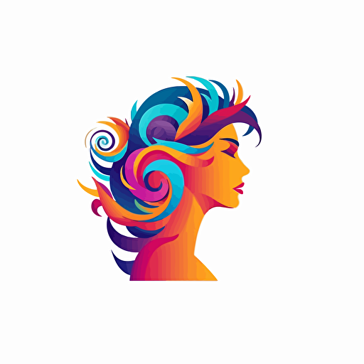 Create a vibrant succesful catchy logo illustration for a company directed to mom entrepreneurs, directed to women age 34 and above who are not familiar with artificial intelligence but are eager to run a business and be succesful and happy and balanced, have little time to do many things, powerful colors related to being succesful and updated, vectors, v 5.1