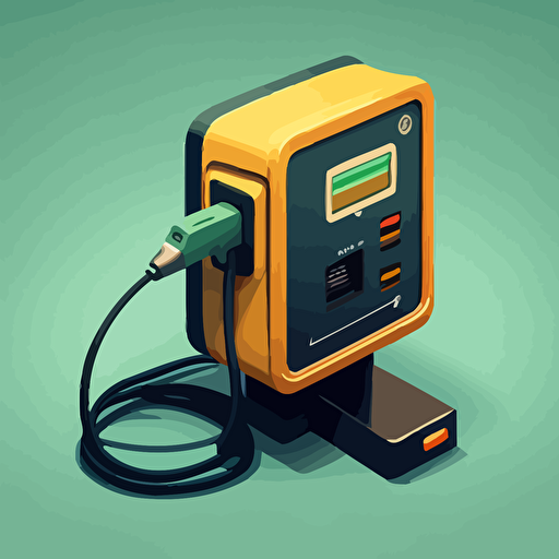 vector art of an electronic vehicle charger