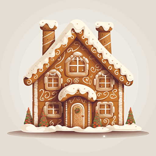 gingerbread house clear white background vector