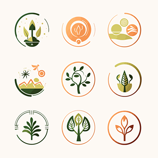 collection of reusable logo elements vector style