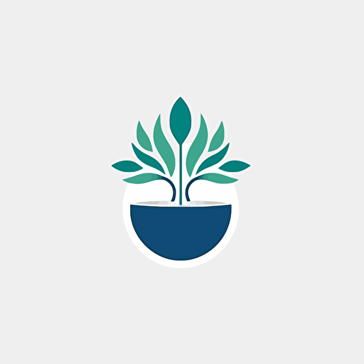 Logo, blue green, medicinal plants, traditional chinese medicine, abstract hands in the form of a chalice, single herbs, abstract, drop, icon, vector illustration, minimalist illustrator
