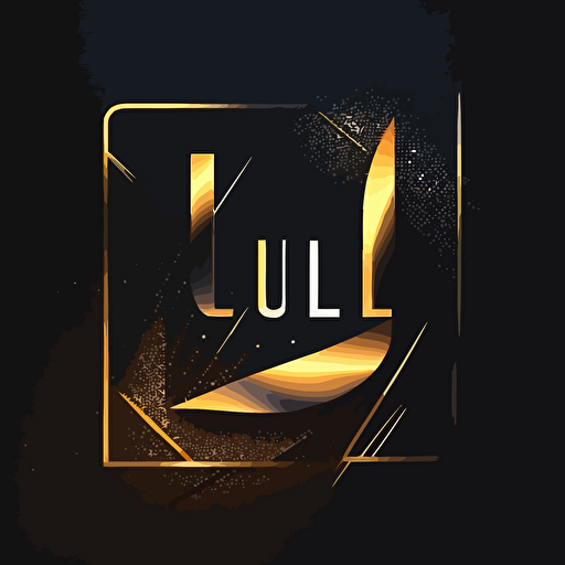 logo, letters L U E form a square, vector image