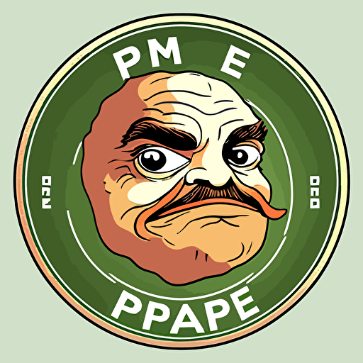 Pepe meme logo, vector, coin cryptocurrency