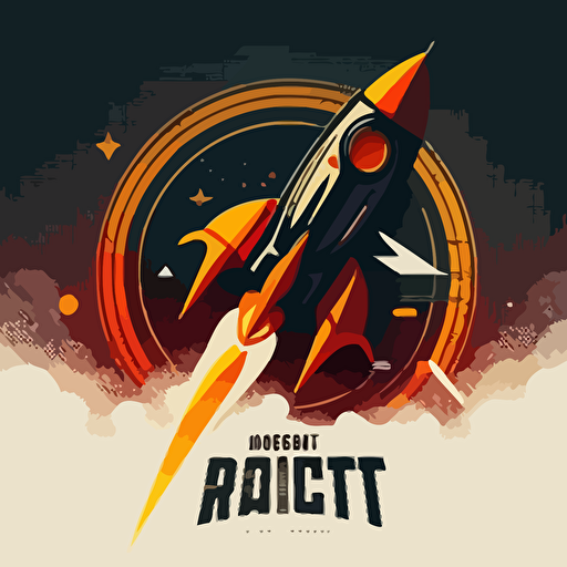 vector rocket logo, design software, vector desgin, flat image, simple