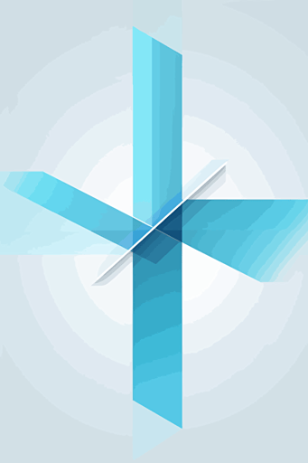 a modern minimalist blue cross, vector, spiritual,