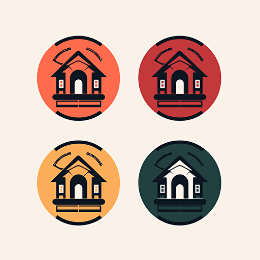 Create a modern minimalist logo of a bar that has a small house in the logo, vector 2 color, Saul Bass,