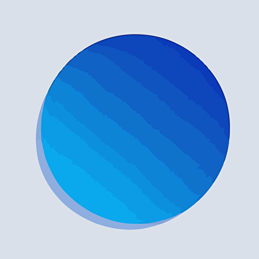 flat vector logo of circle, Dodger Blue gradient, simple minimal, by Ivan Chermayeff
