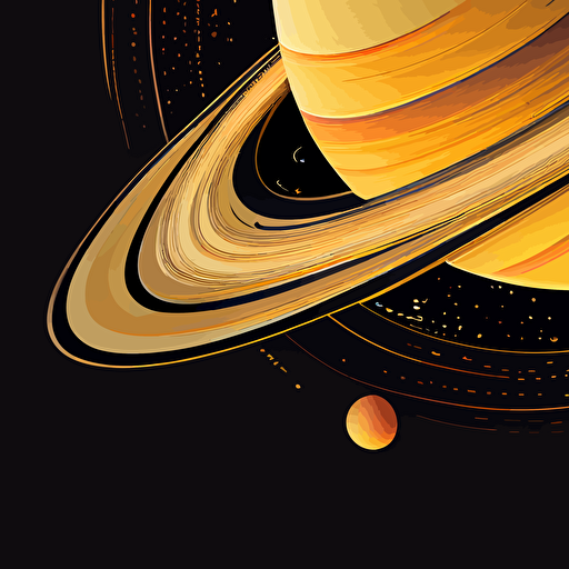 Vector draw of saturn