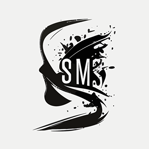 s drama logo minimilistic monochromatic vector shapes simple