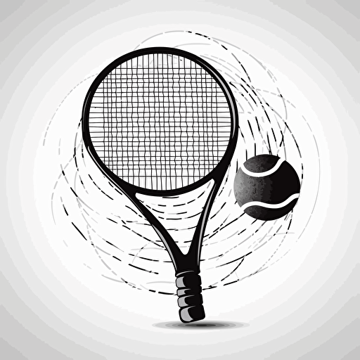 simple vector logo::1 my tennis time firm , detailed, white background