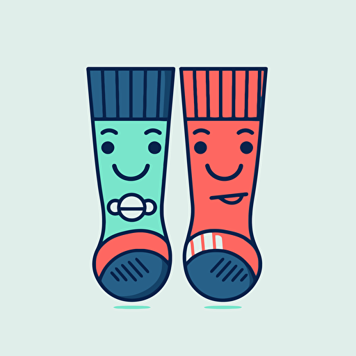 2 socks, ultra-minimalist, simple, cartoon, vector, company logo