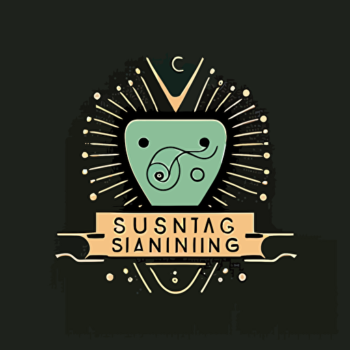 minimalistic Vector logo for sewing and plotting