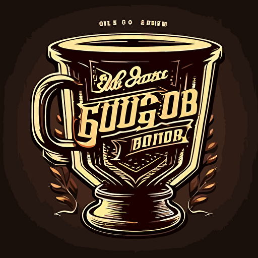 vector logo old school big cup