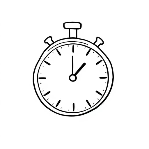a stopwatch with a checkmark