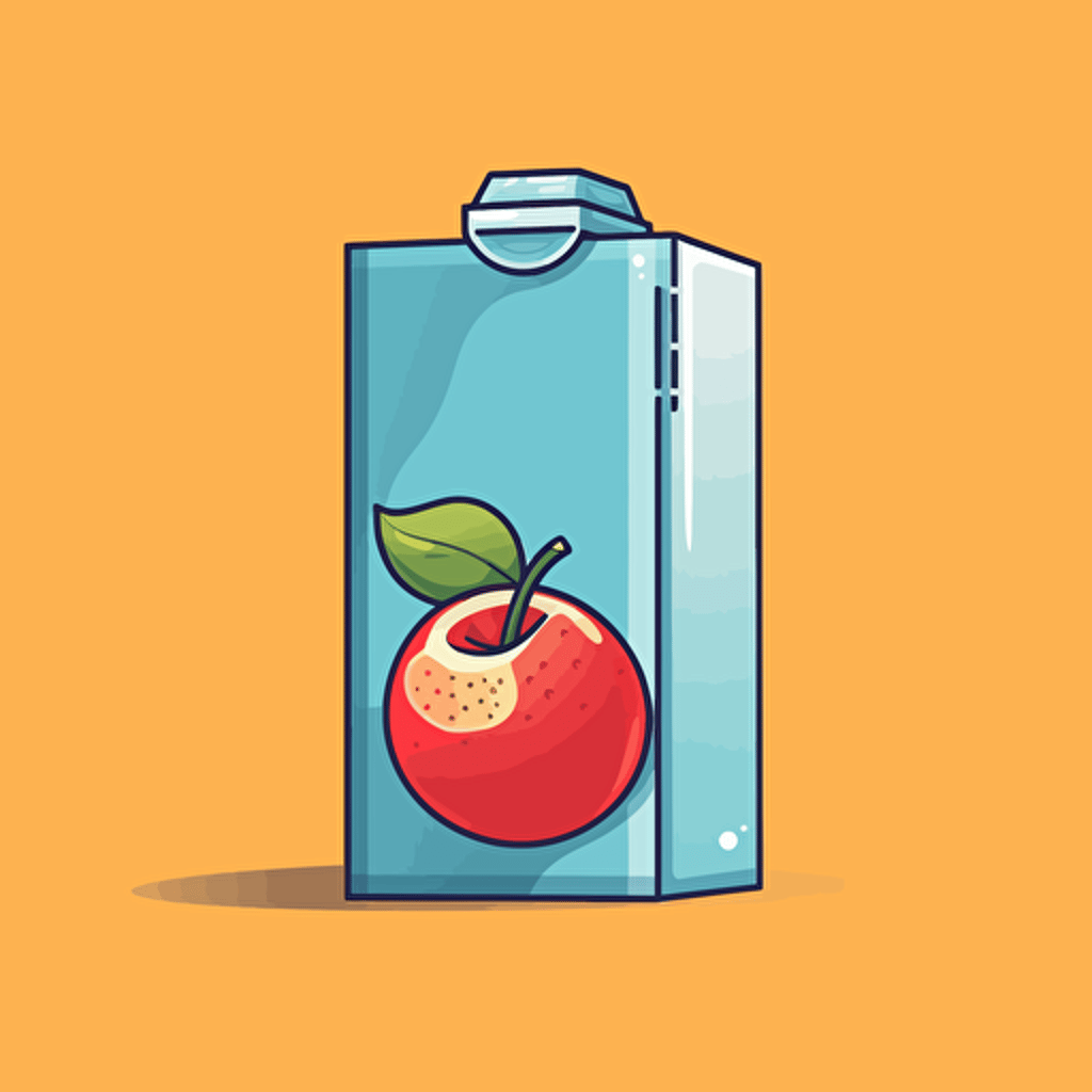 vector logo of a juice carton, simple logo